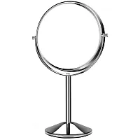 Зеркало металлическое круглое двустороннее, одна сторона с увеличением (5х), Н-350 мм
