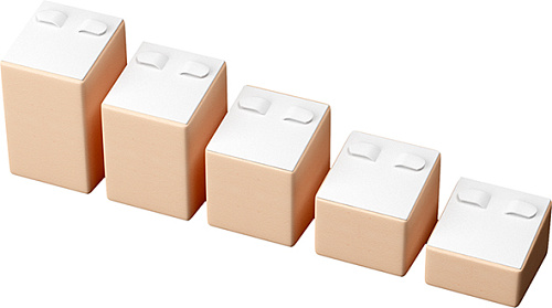 Набор подставок для 5 пар серег/кубик/2 язычка/Н-30,40,50,60,70 мм.