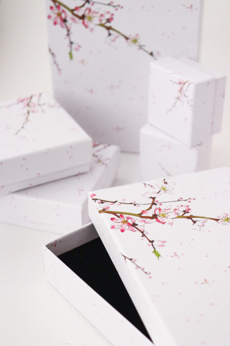 Футляр картонный, серия "ЦВЕТУЩАЯ ЯБЛОНЯ", 123х163х30 мм фото 8