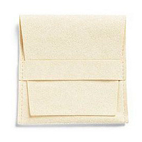 Мешочек-кармашек плоский, 80х80мм. Бежевый