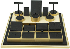 Комплект демонстрационного оборудования 547021 (Черная, бежевая замша, золотистый борт)