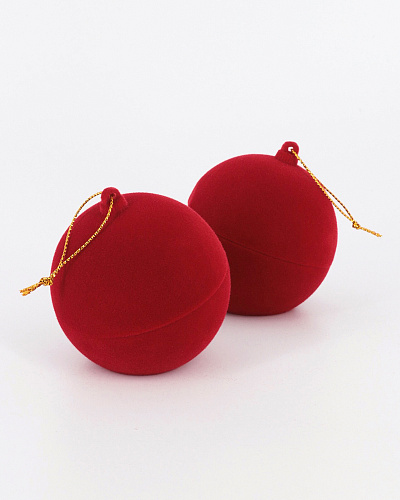  Футляр шарик, серия "Новогодняя". Красный