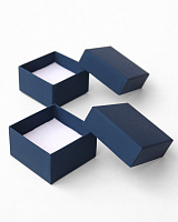Футляр картонный, серия "АЛИСА", 60х60х34 мм. Тёмно-синий