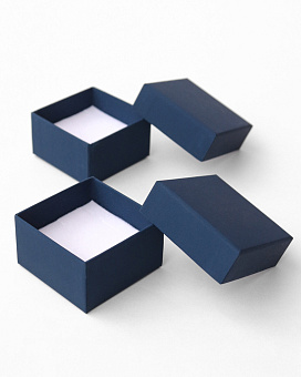 Футляр картонный, серия "АЛИСА", 60х60х34 мм. Тёмно-синий
