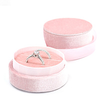 Футляр РОЗОВЫЙ пластиковый с оклейкой и лентой, серия 