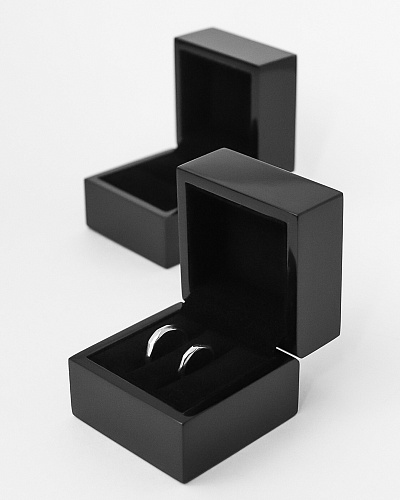 Футляр деревянный, серия "БИЛЛИ", 70x70x60 мм. Чёрный