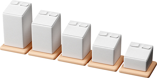 Набор подставок для 5 пар серег/кубик/2 язычка/основание/Н-40,50,60,70,80 мм.