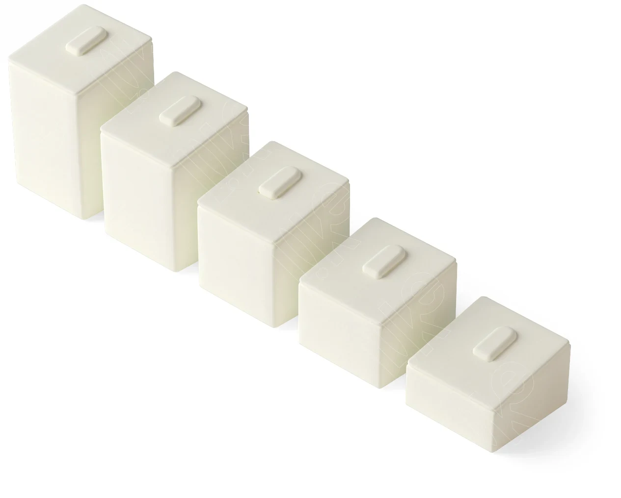 Набор подставок для 5 колец/кубик/язычок/Н-30,40,50,60,70 мм, 42×42×30/40/50/60/70 мм