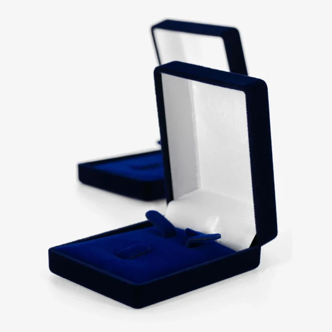 Футляр прямоугольный, серия «Классика», 60×75×31 мм, цвет темно-синий