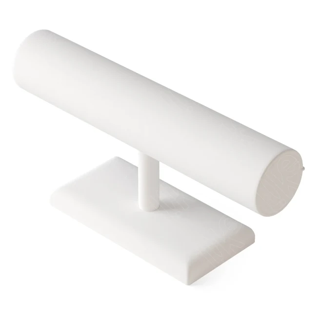 Подставка для браслетов/часов/Т-образная/валик d-50 мм./основание/ф.№6 (резинка)/Н-120 мм, 250×75×120 мм, цвет белый