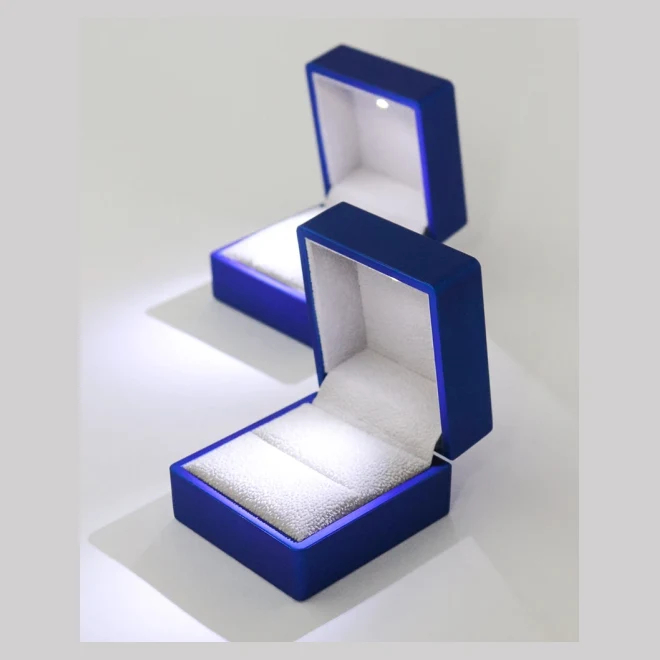 Футляр прямоугольный, серия «Северное сияние», 58×64×50 мм, цвет королевский синий