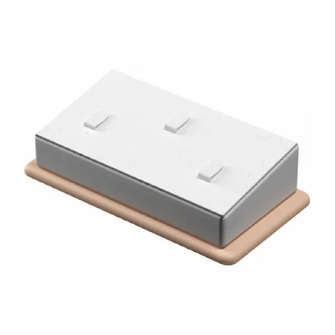 Подставка для 3 колец/наклонная/3 вертикальных язычка/основание, 135×75×40 мм