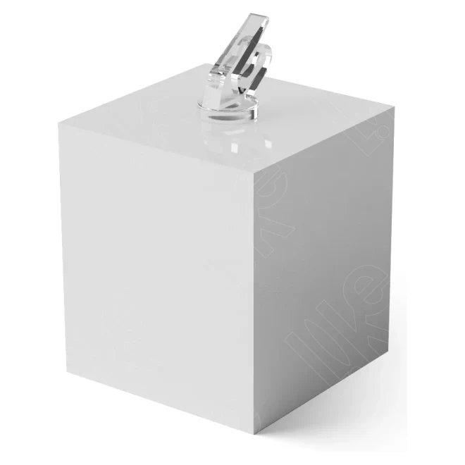 Подставка акриловая для кольца/зажим/ПЭТ карман для бирки/Н-50 мм, 35×35×50 мм