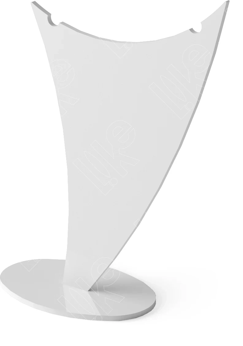 Подставка для колье фигурная/2 верхние прорези/платформа овальная, 115×60×190 мм