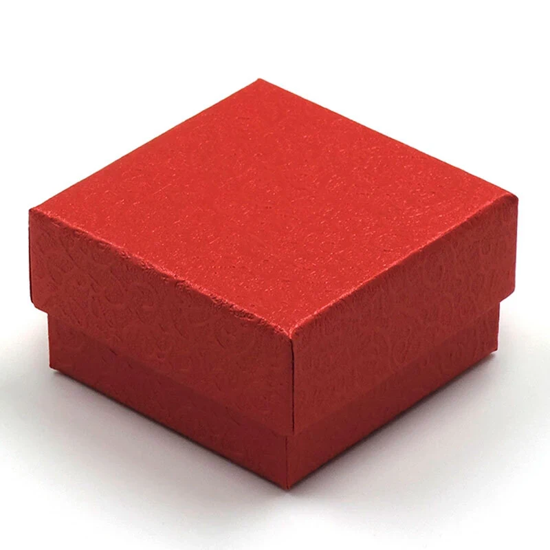 Футляр картонный, серия «Алия», 60×60×34 мм, цвет красный