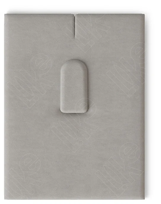 Вкладыш 08/наклонный/для кольца/язычок/прорезь для нитки, 41×54×2 мм